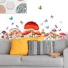 Color Mushroom Butterfly Wall Stickers for Kids Room Bedroom Baby Room Kindergarten Background Decorative Wall Decals PVC Murals