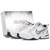Nike Air Monarch 4 Gray Track Slip Resistant Abrasion Resistant Low top Chunky Sneakers Men's White Gray 415445-102(Team686-)