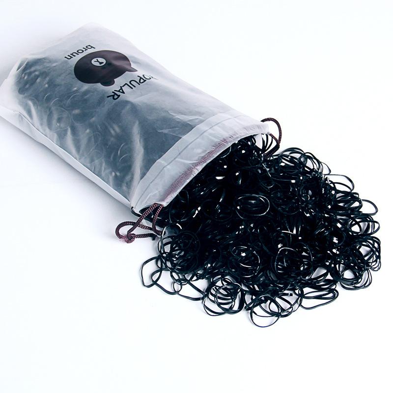 Mini Elastic Rubber Bands for Kids Hair Braids Little Bear Figure Bag Hair Ties(6000pcs/bag)