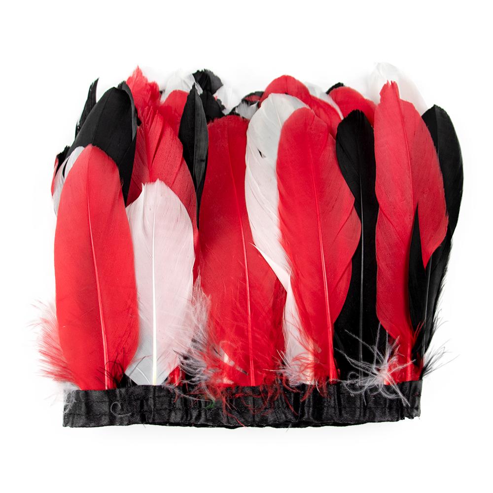1M 2M Natural Goose Feather Fringe Premium Swan Plumes Ribbon Carnival Costume Dress Decoration Crafts Goose Trim