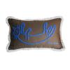 Medieval Critter Embroidery Cushion Cover Puppy Kitten Coffee Brown Washable Home Decoration Pillow Cover 30x50CM