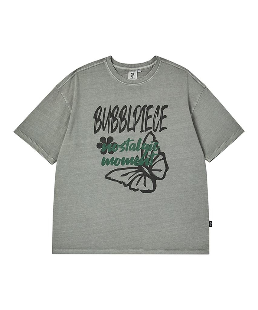 Beobeulpiseu Butterfly Pigment T-Shirt_Light Gray