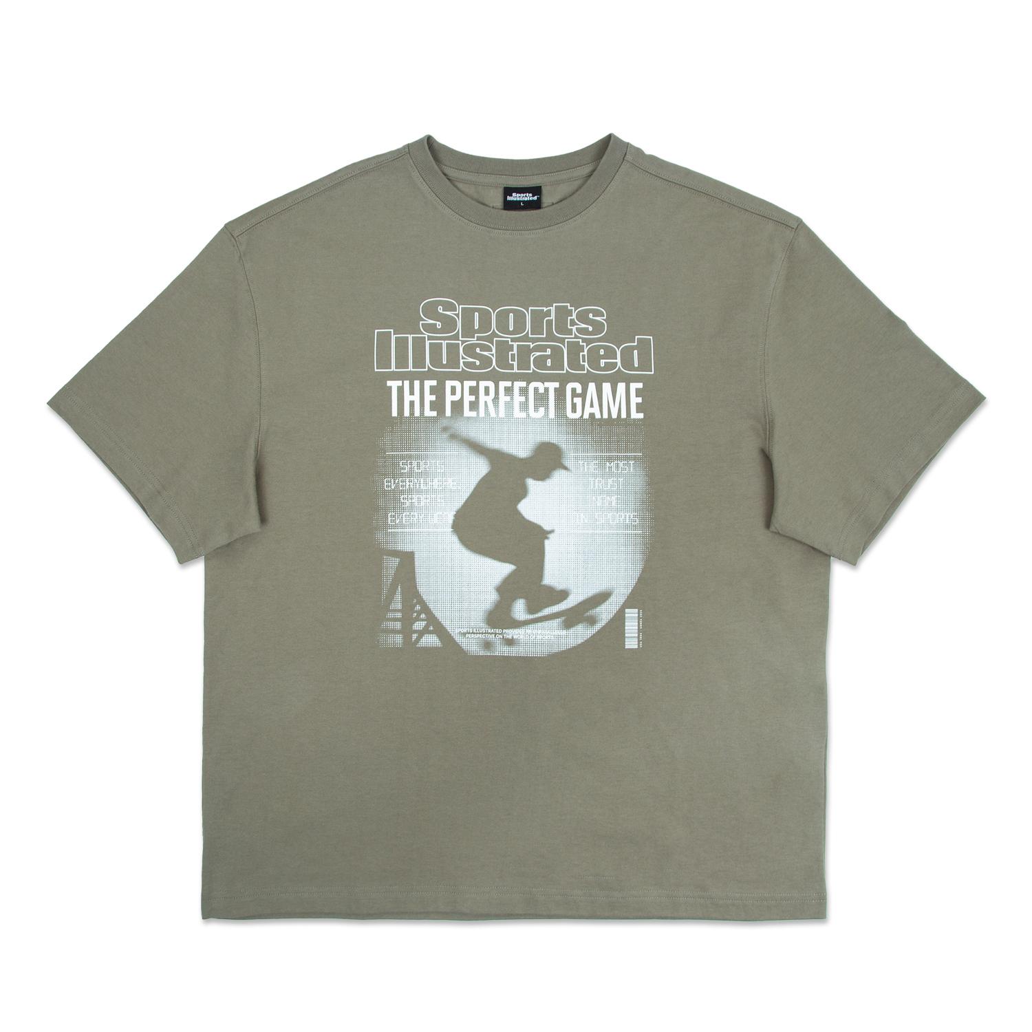 Sports Illustrated Perfect Game Graphic Round T-Shirt (Khaki) M