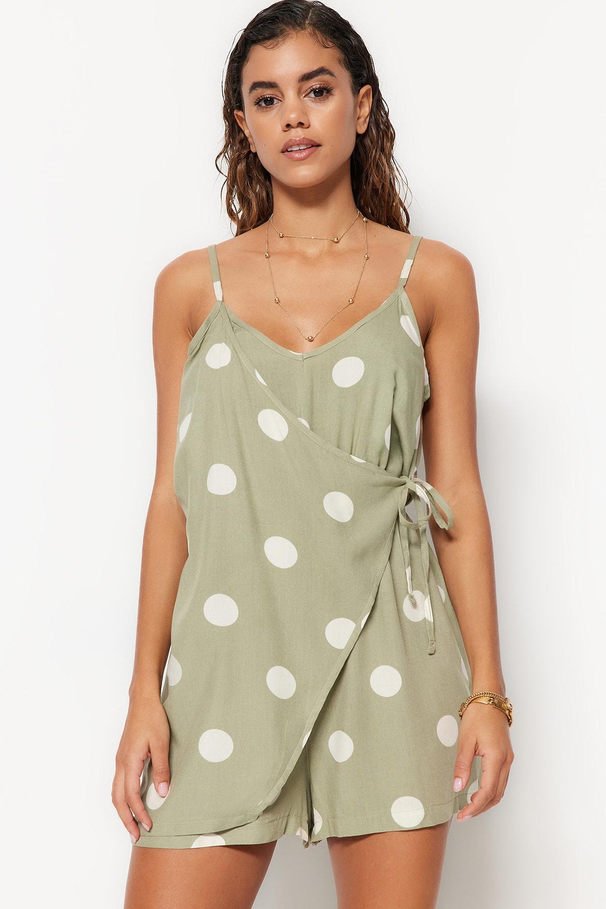 

Тканый комбинезон в горошек TBESS23TU00015..