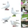 Artificial Pigeon Model Fake Birds Model, Collections Simulation Pigeon Statue White Pigeon Figurine for Yard Office Decor