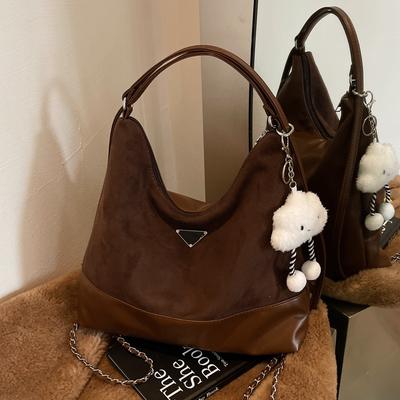 Taschen Damen Taschen Academy Stil Schulter Wildleder Tragetaschen Große Kapazität Taschen