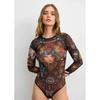 2026 Damen Langarm Rash Guard Badeanzug mit integriertem Polster UV-Schutz Einteiler Badeanzug Schwimmen Wassersport