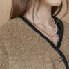 Maxza Black Line Wool Blend Boucle Jacket Zc11qj010on