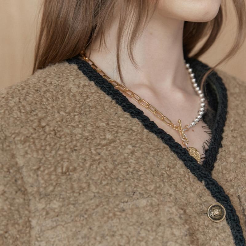 Maxza Black Line Wool Blend Boucle Jacket Zc11qj010on