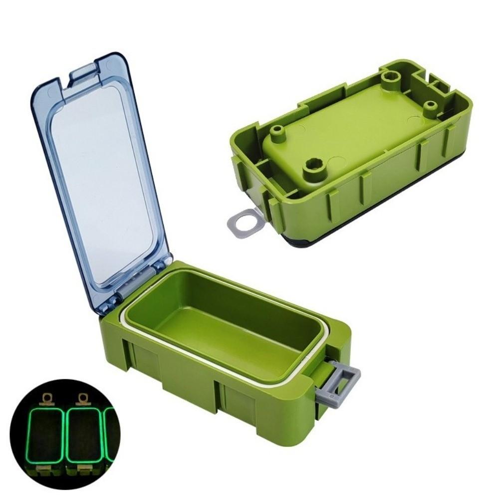 3pcs Luminous Fishing Tackle Box Plastic Fishing Accessory Box Bait Storage Box Utility Fishing