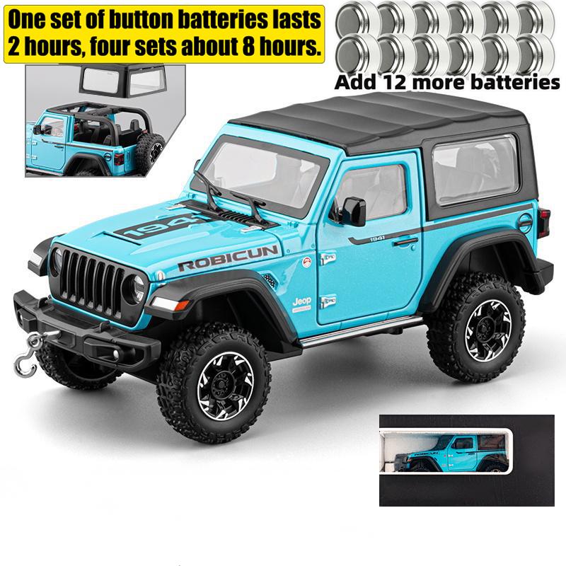 1:24 Jeep Wrangler Rubicon Off Road SUV Legierung Druckguss Modellauto Premium Zuhause Trendige Spielzeuge Ausstellungsdekorationen Geburtstagsgeschenke Junge
