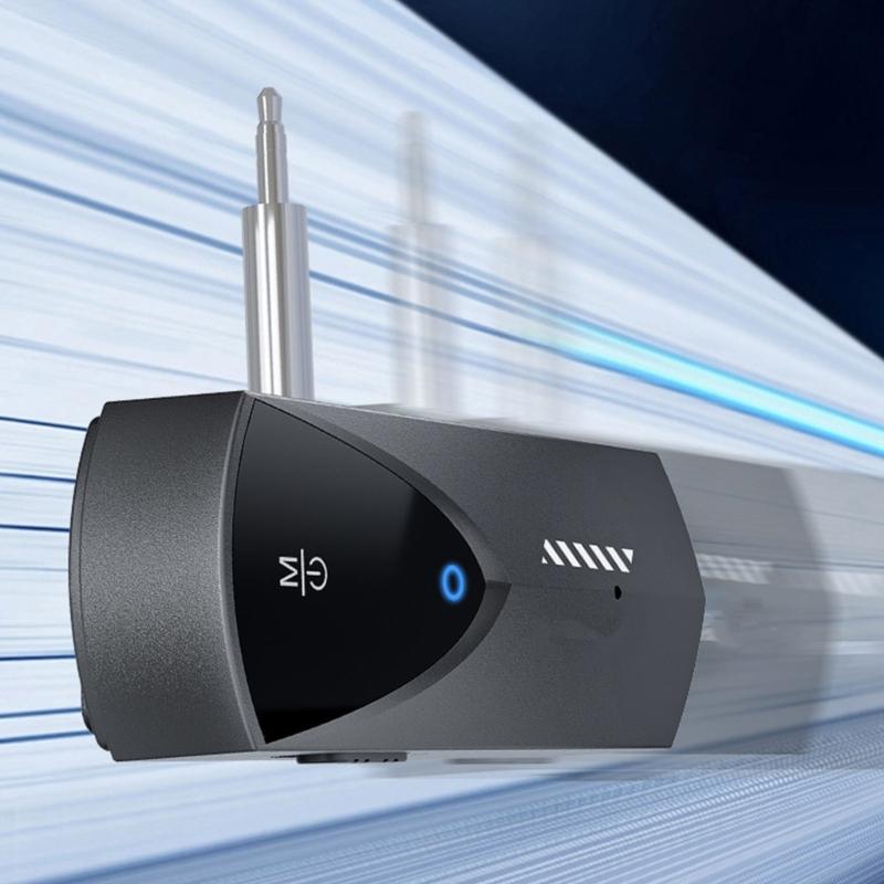Bluetooth-compatible Wireless Adapter 3.5mm Portable Sound Adapter Low Latency Wireless Transmitter for Music Streaming