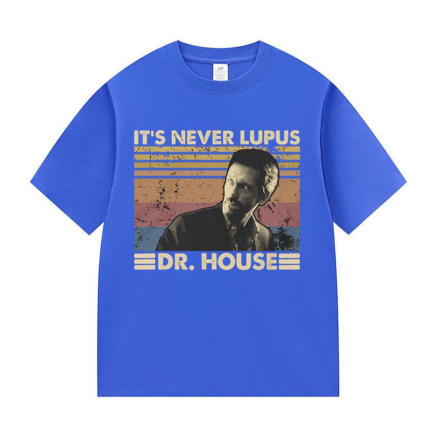 Its Never Lupus Dr House Vintage Graphic T Shirts Funny Unisex Gothic Clothing Tops Tshirt Unisex 100 Cotton Short Sleeve Tshirt