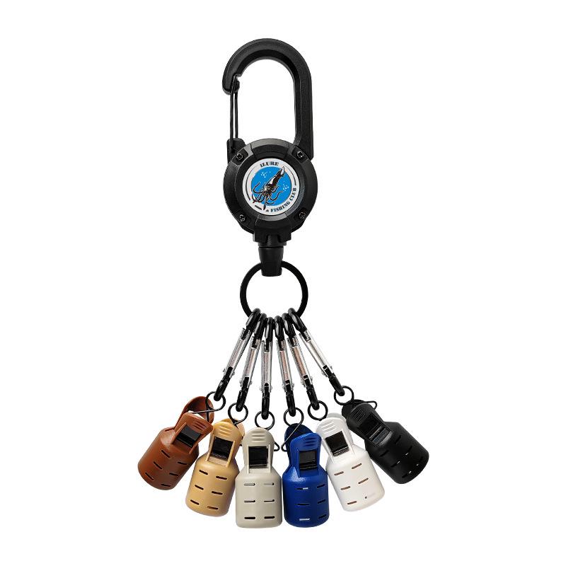 Love Lure Eging Carabiner Hook Set with Protective Case - Medium Size Squid Fishing Hook.