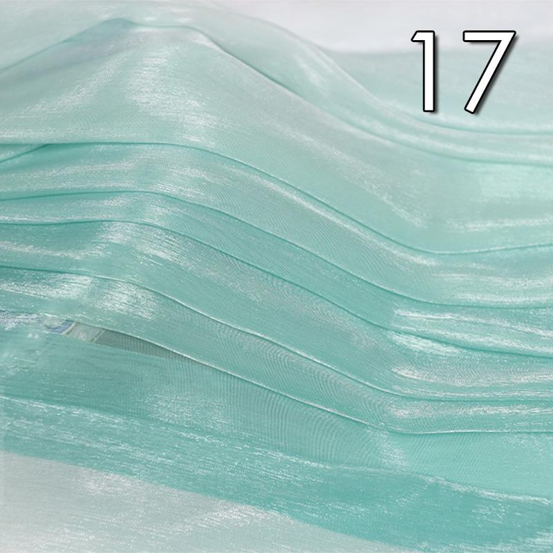 1/2/5 Meter 30D Rainbow Gradient Color Chiffon Fabric Organza Tulle Fabric For Diy Ancient Style Hanfu Silky Dress Stage Garment