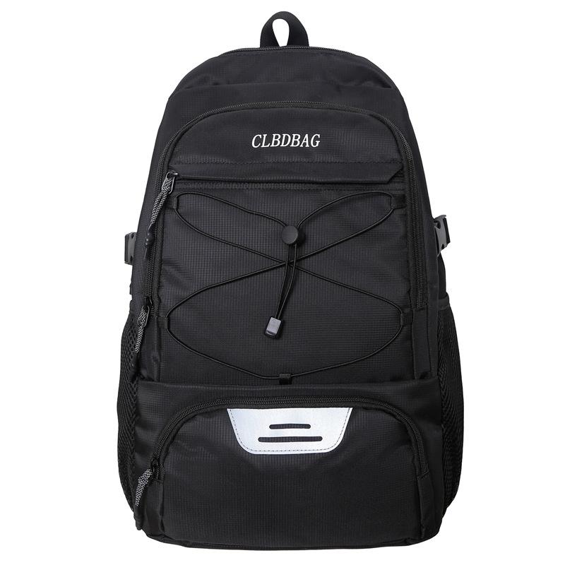 

Backpack Sports Outdoor Large Capacity Backpack Simple Men and Women Commuter Student School Bag Travel Bag чорний