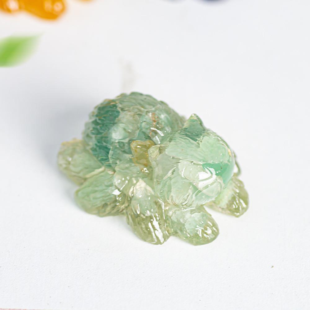 Cat Spider Spirit Resin Art Statue With Natural Crystals For Collectors And Giftgiving