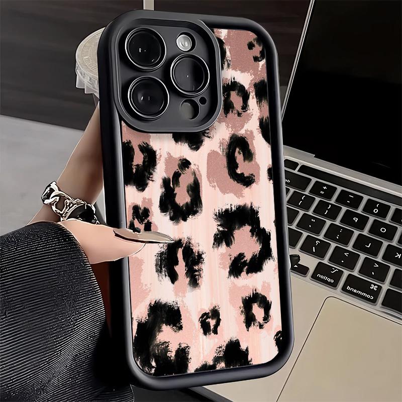 Phone Case for iPhone 17 Air 16E 15 16 Pro Max Leopard Print Trend Desgin Cover 14 Plus 13 12 Mini Soft Shell Silicone Fundas