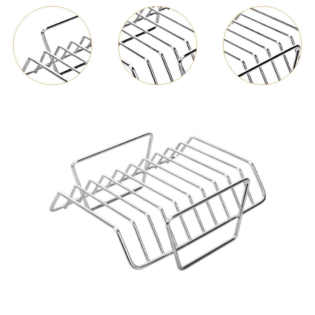 Grill Versatile Portable with Handles Sturdy BBQ Tool Roasting Rack Steel Roasting Stand for Kitchen Picnic Travel