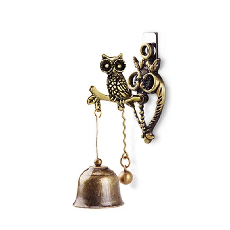 Retro Anmial Figure Decorative Doorbell Wind Chime Shopkeeper Doorbell Door Knocker for Storage Room Garden Porch Front Entrance Home Decor