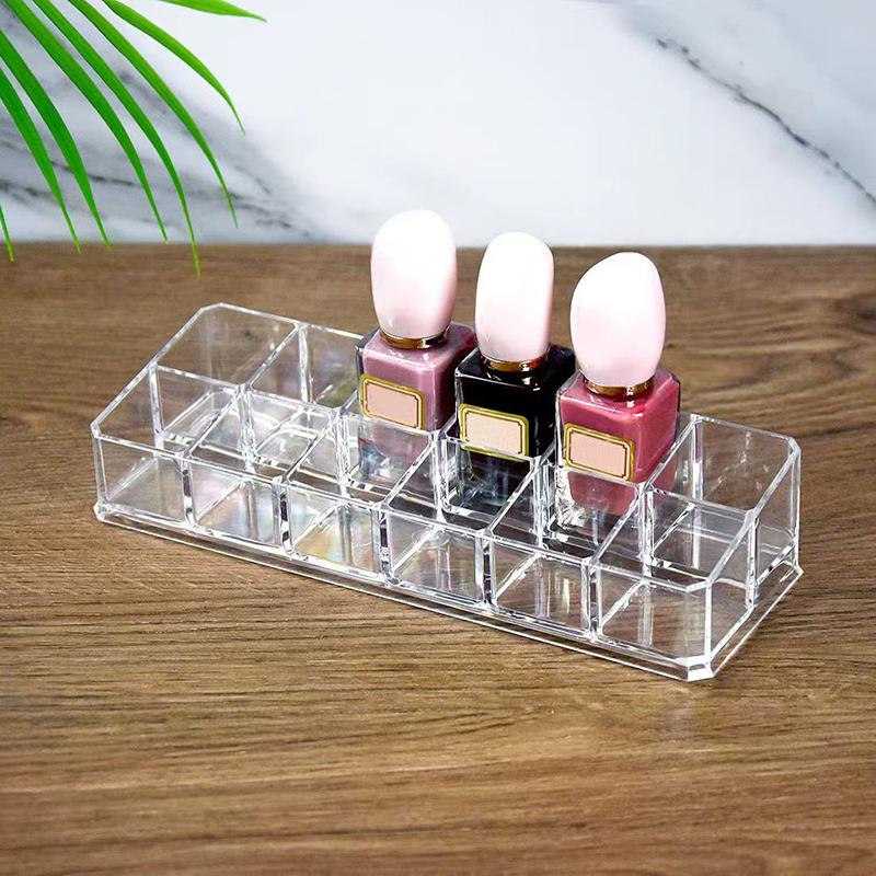 12 Slot Acrylic Nail Polish Organizer, Lipstick Holder, Lip Gloss Organizer, Cosmetic Storage Display, Perfect Storage Solution