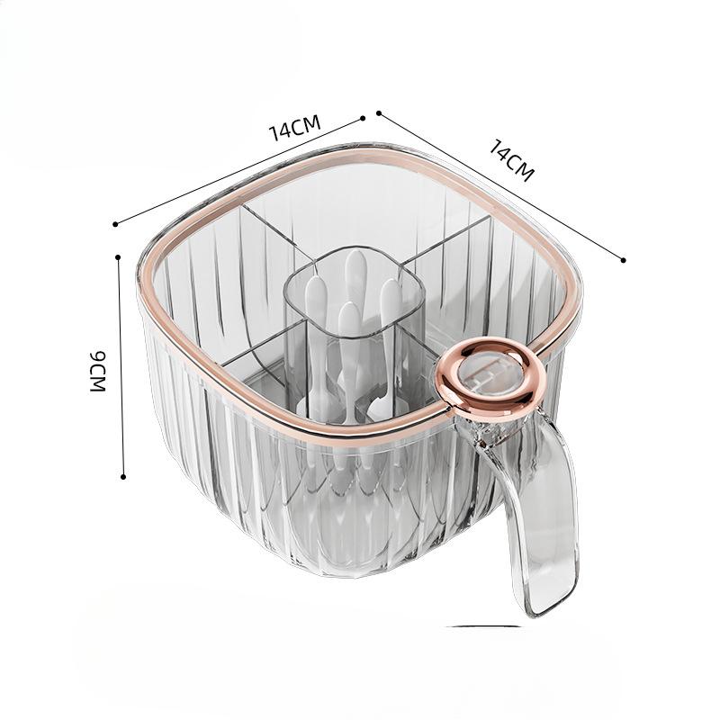 

Кухонная банка для приправ Бытовая бутылка для приправ с крышкой Герметичная коробка для приправ с откидной крышкой Ложка для приправ Five-grid transparency