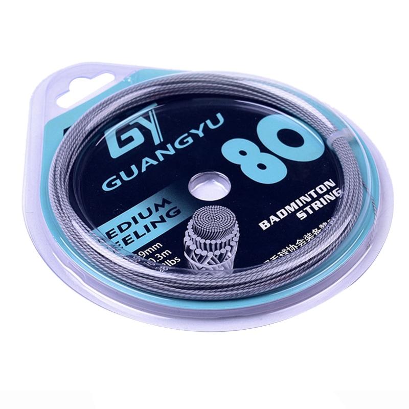 Струны для бадминтона Тренировочные струны для бадминтона Струна для бадминтонной ракетки Максимальное натяжение Диаметр 0,69 мм Отличная производительность 1 серый