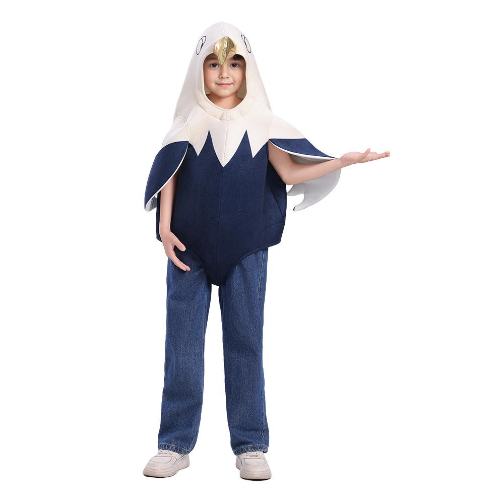 Children s Eagle Sauce American National Bird Bald Eagle Independence Day Role Playing Cosplay Costume 100 белый