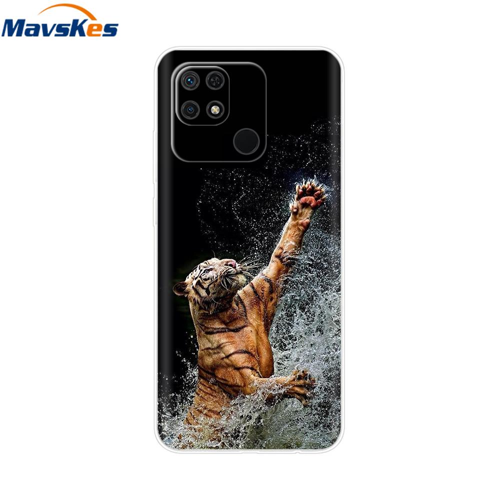 For Redmi 10C Case Clear Heart Flower Soft Silicon Phone Cover For Xiaomi Redmi 10C Coque redmi10C 10 C Fundas Bumper Shockproof