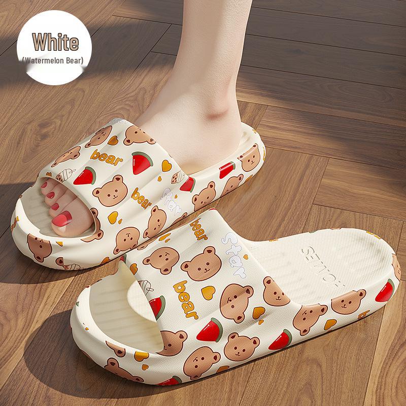 Printed Non-Slip EVA Slides: Men's & Women's Soft Sole Summer Slippers for Home & Outdoor Use