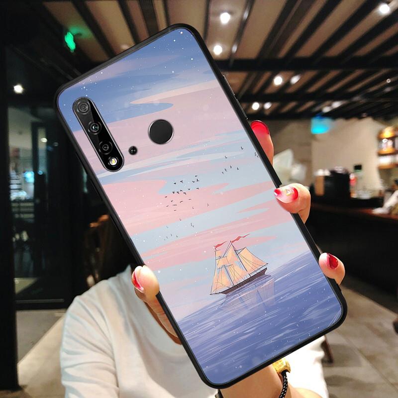Hand Painted Flower Sceneary Phone Case For Huawei P50 Pro P30 P40 Lite P40Pro P20 Lite P10 Plus Mate 20 Pro Mate20 X