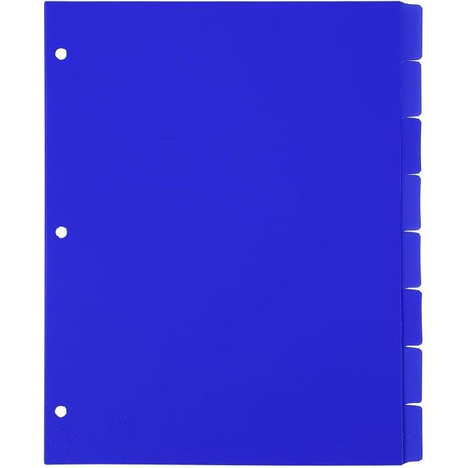 8 Tab Pink Binder Dividers for 3 Ring Binders 8.5 x 11 Inch Binder Dividers with 3 Hole Punched Page Dividers Sturdy Binder Index Dividers for School