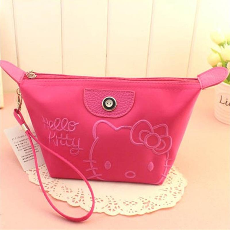 

Мультяшная косметичка Hello Kitty, водонепроницаемая сумка для хранения большой вместимости, милая кошачья косметичка, кейс для макияжа, кошелек