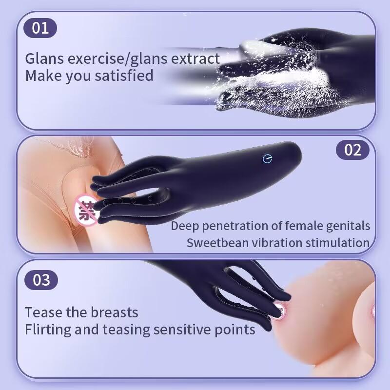 Adult Toys Sex Glans Trainer Penis Massage Male Masturbator Vibrating Glans Vibrator Sex Toys for Men Mens Sex Toys Penis Training Stimulator