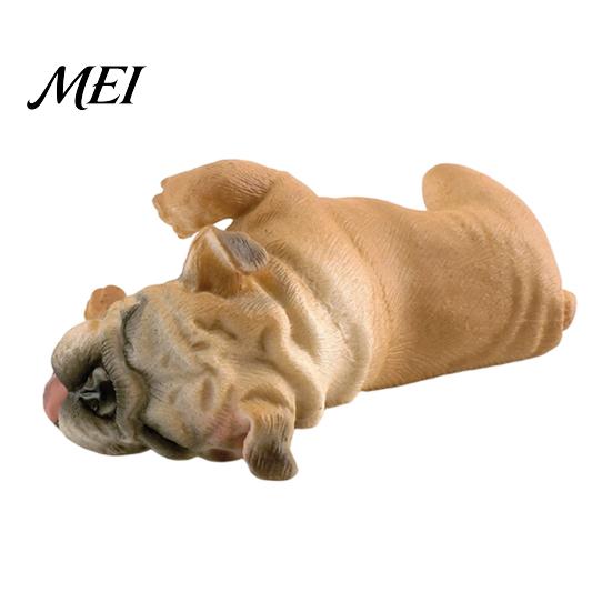 Decorative Dog Statue Simulated Sleeping Model, Realistic Lying French Bulldog Figurine, Mini Handcrafted Figurine PVC Animal Educational Toy