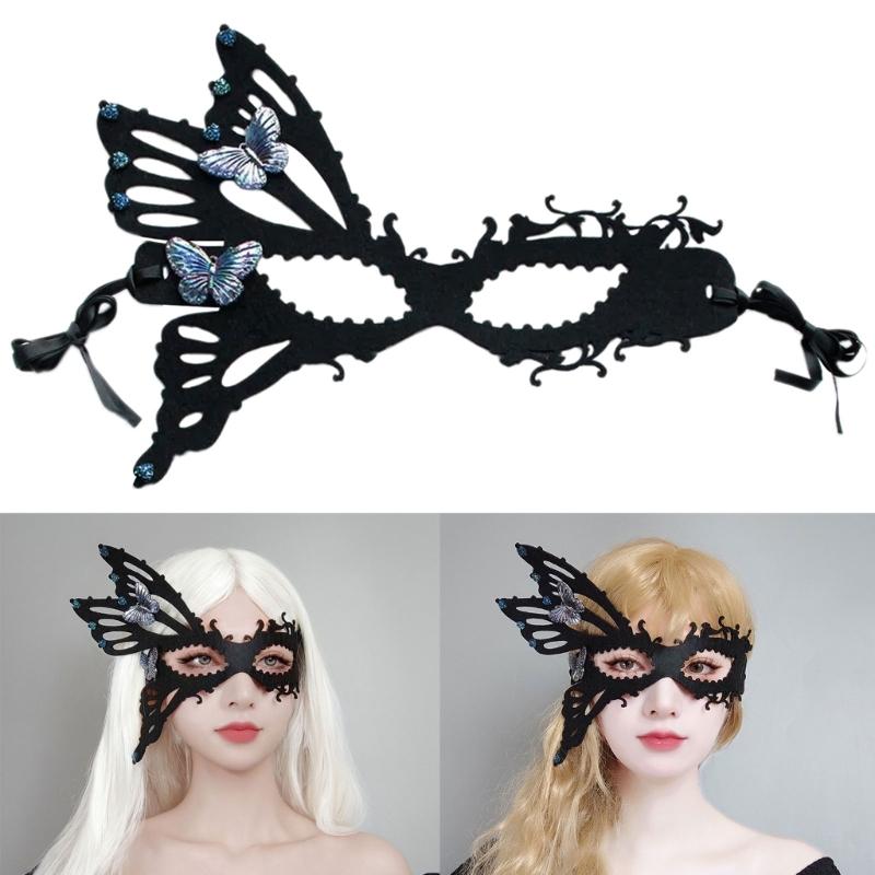 Maska na maškarní ples Maska motýla pro ženy Halloweenská maska, Halloweenská Cosplay maska na oči Maškarní polomaska Maska motýla
