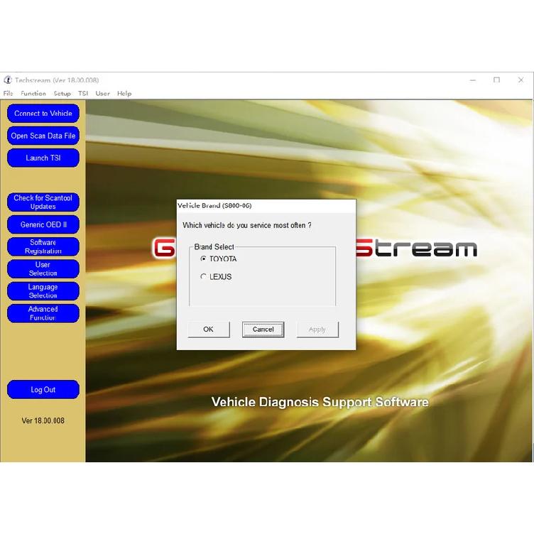 Newest Version FOR TOYOTA TIS Techstream 18.00.008 Software Link and Active Code Work with MINIVCI MINI VCI