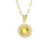 Sunflower Necklace Women'S Simple High Trend Versatile Zircon Pendant Clavicle Accessories