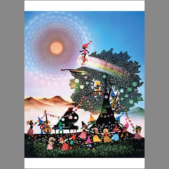 

500-piece jigsaw puzzle by Seiji Fujishiro: Symphony of Light and Shadow - Dwarfs Party (38x53cm)