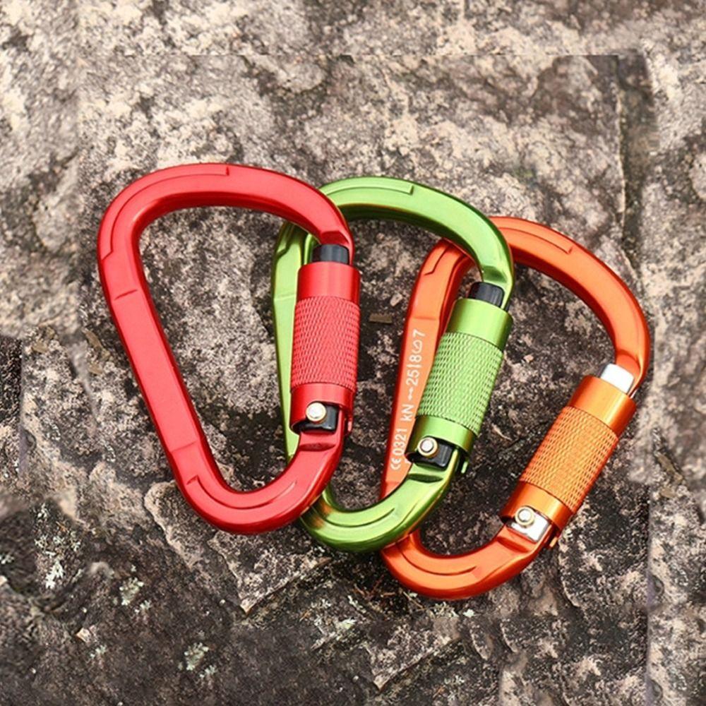 

Aluminum 30KN Professional Carabiner 4 Colors D Shape Buckle Outdoor Tool