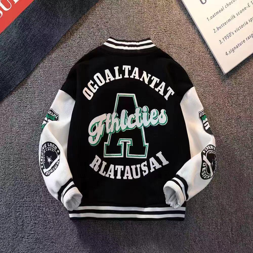 Boys' 2024 Spring/Autumn Baseball Jacket - Fashionable Children's Top