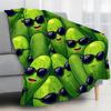 versatile blanket in the shape of glasses with a cucumber pattern, suitable for all seasons and applicable to office designs