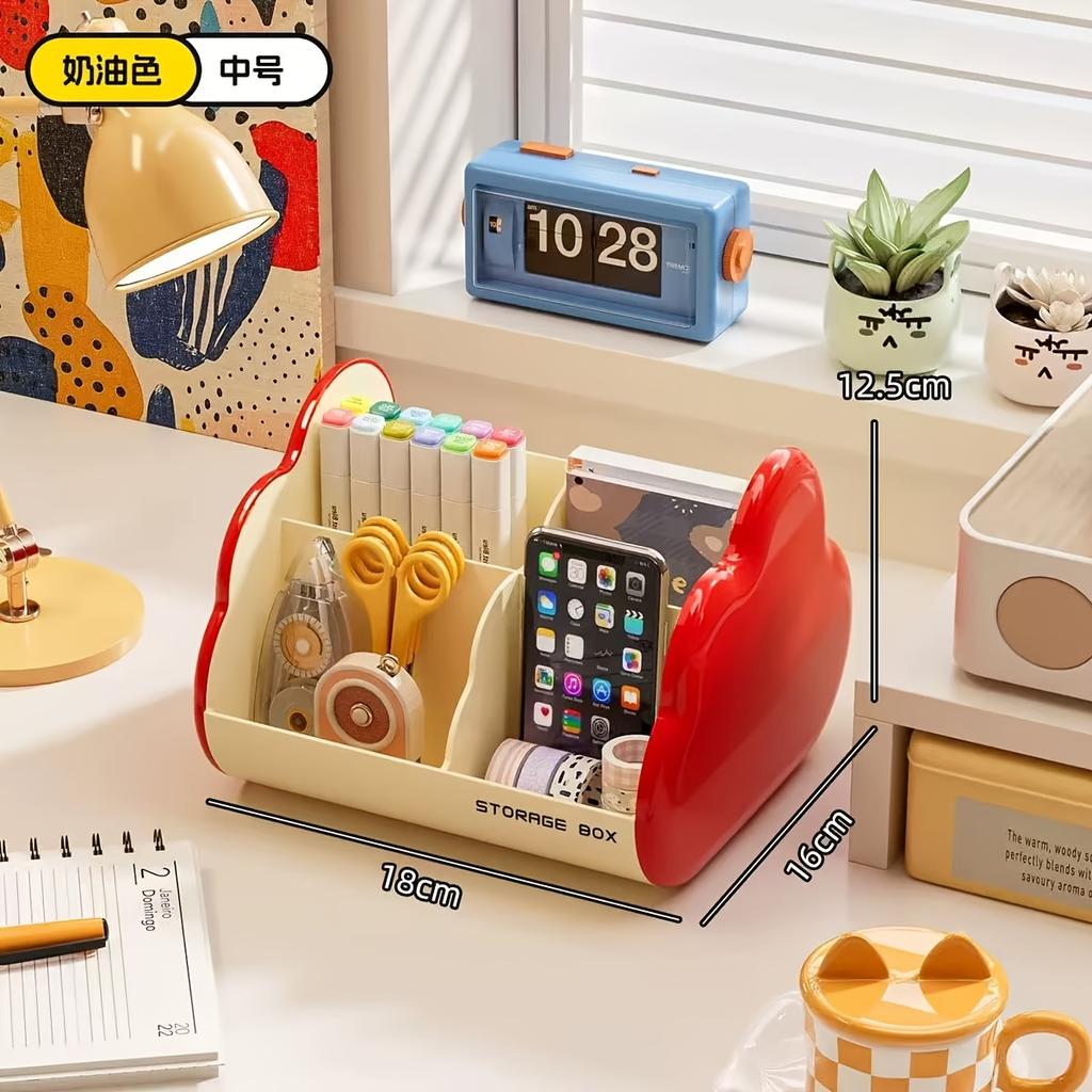 Desk Storage Box Office Desk Sundries Organizer Lipstick And Cosmetics Storage Box Student Stationery Compartment Storage Box