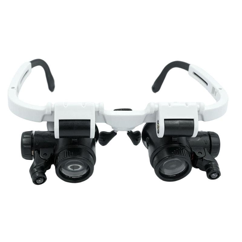 Hot sell Wearing Magnifier Glasses Magnifying 8X 15X 23X 2LED Professional Magnifier Glasses for Reading Jewelers Repair