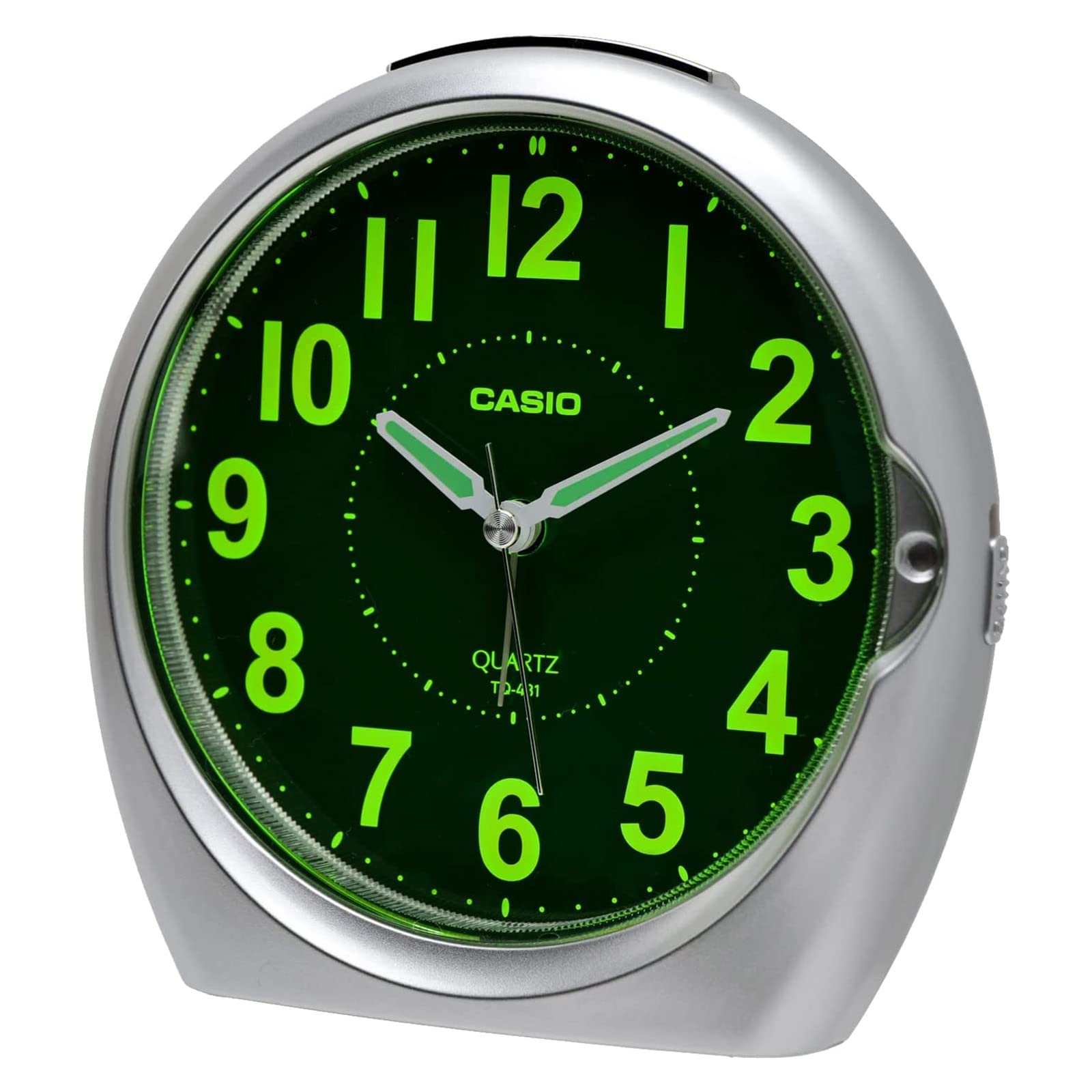 

Casio Будильник аналоговый серебристый с подсветкой Snooze TQ-481-8JF