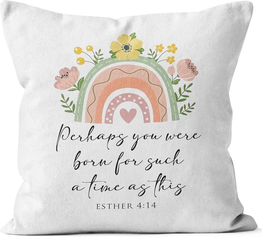 Home Decor Inspirational Christian-Printed Pillow Covers Pattern Cushion Cover Suitable For Sofa Bedroom Car Pillow Cover