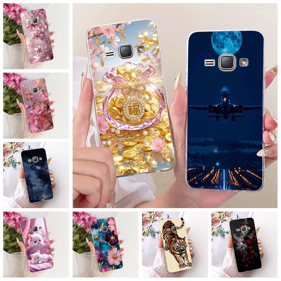 Clear For Samsung J1 2016 Case Cover Cute Cat Fashion Butterfly Funny Painted Casing For Samsung Galaxy J1 2016 SM-J120F