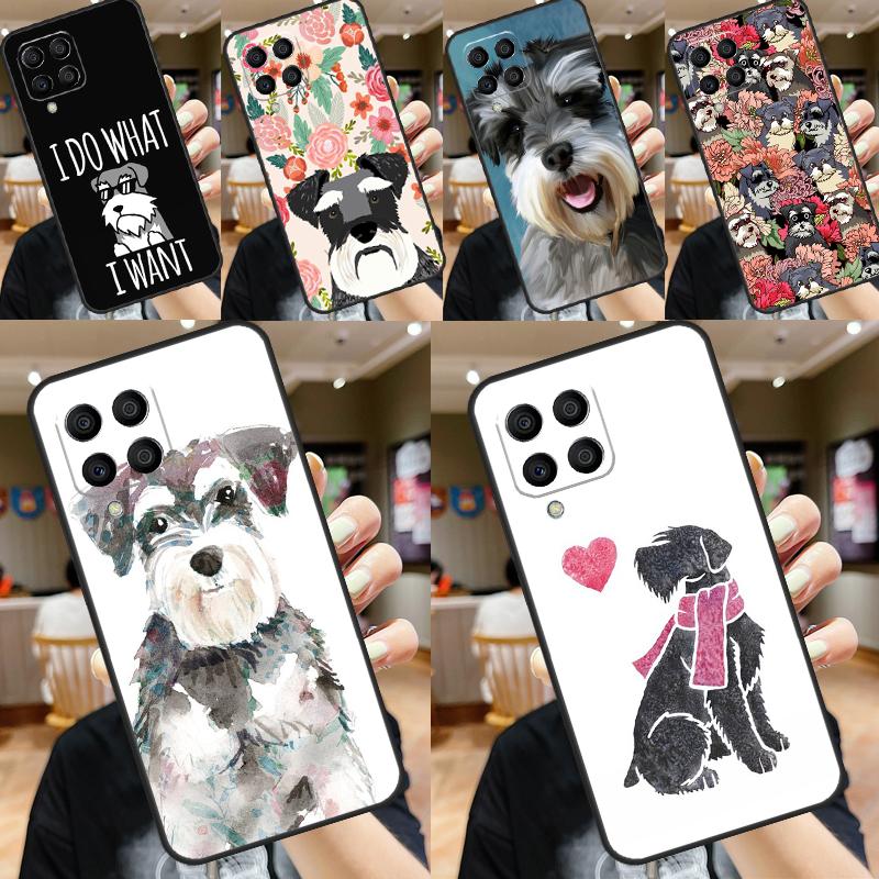 Schnauzer Puppy Dog Art For Samsung Galaxy M13 M23 M33 M53 M30s M31s M32 M52 M12 M55 M15 M20 M21 M51 M34 M54 Case