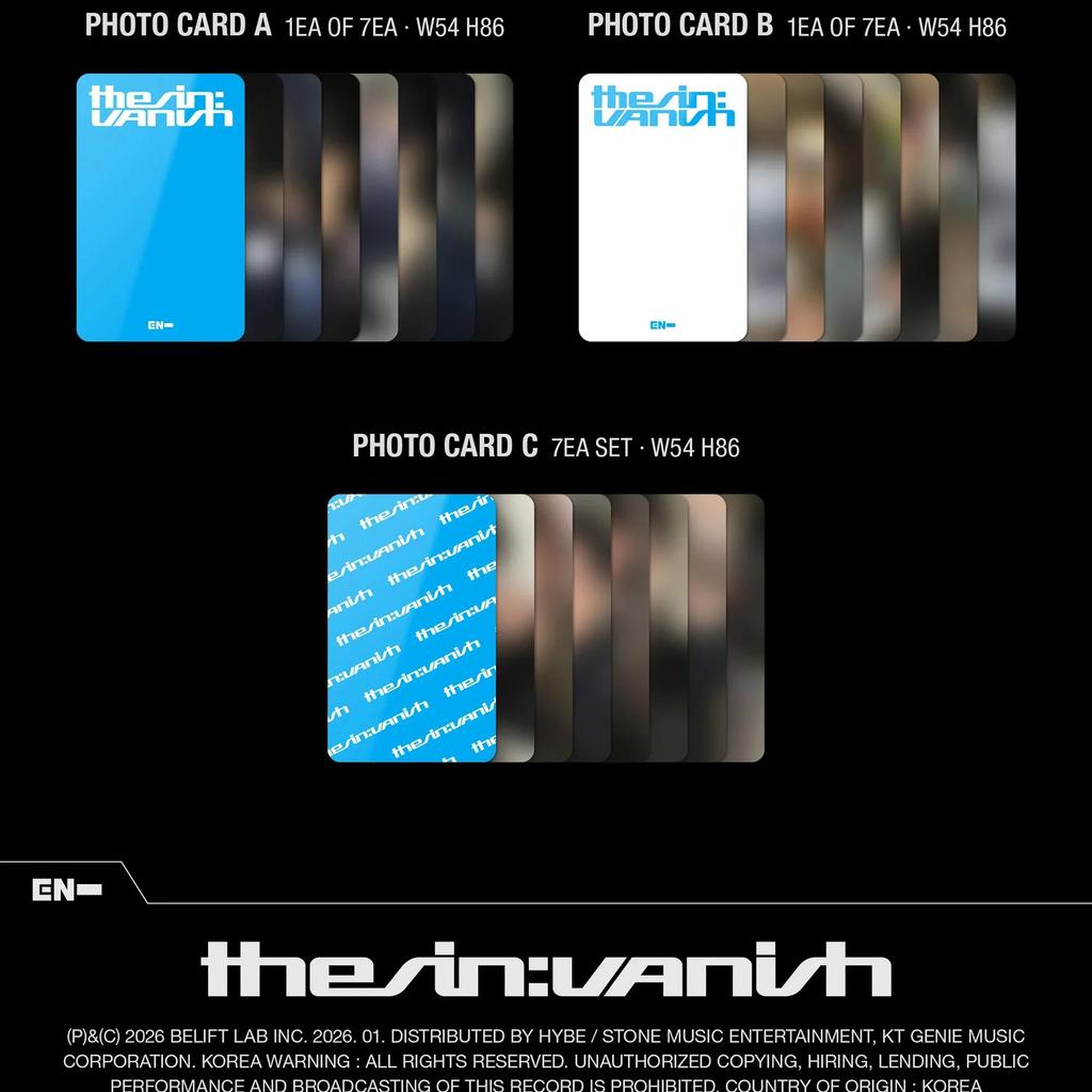 ENHYPEN [THE SIN : VANISH] 7th Mini Album WEVERSE ALBUMS
