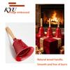 Decorazione Festa di Natale Campanellino Vintage con Manico in Legno, Metallo Chiamata Servizio Decorativo Oro per Ristorante Bar Aula Addestramento Animali, Natale